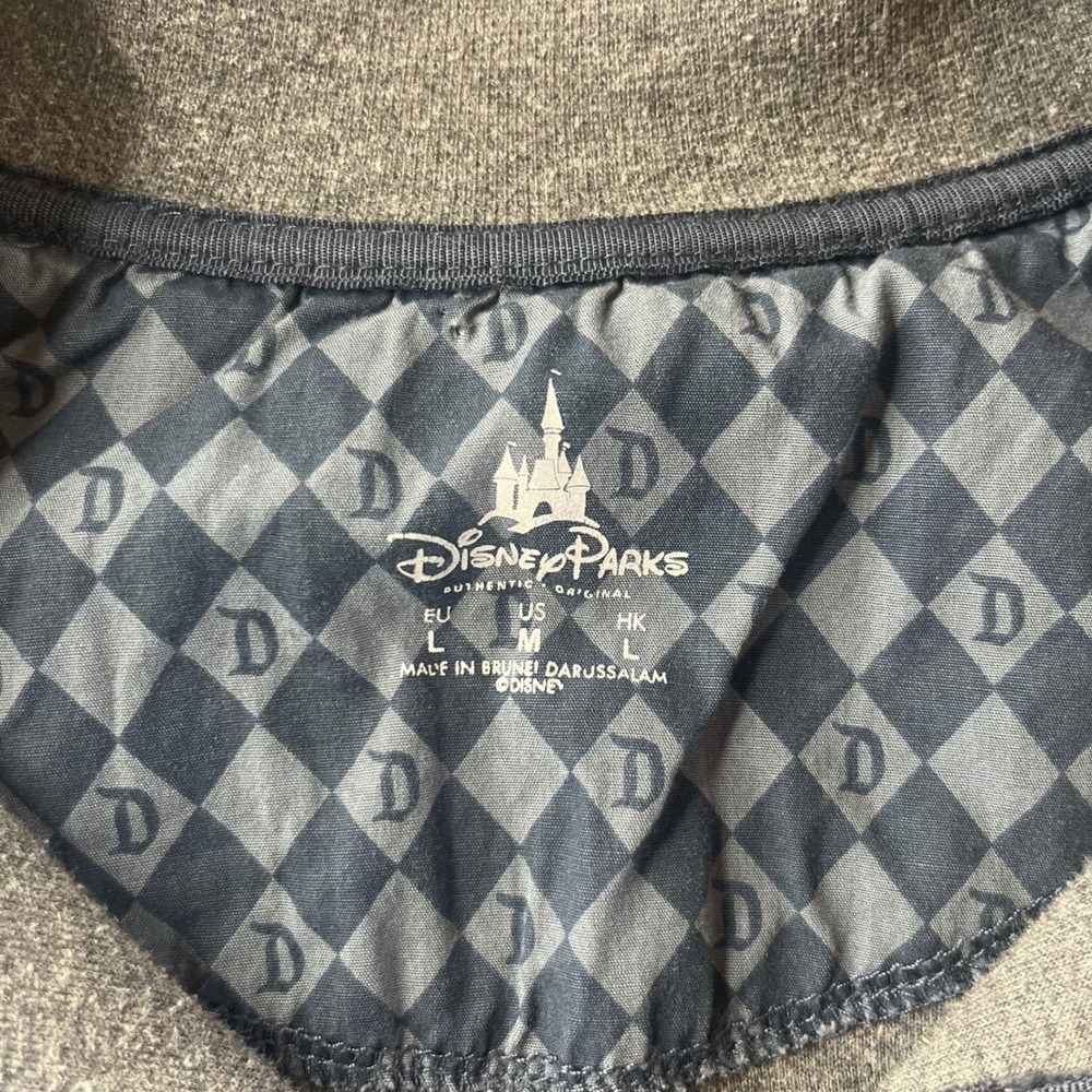 Disney Parks Quarter Zip Pullover Mens M Navy Blue Disneyland 60th Anniversary - Picture 2 of 9
